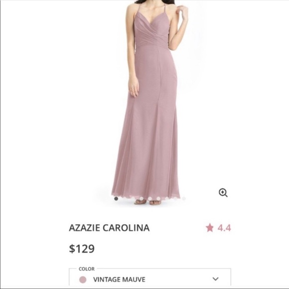Azazie Vintage Mauve Bridesmaid Dress - Picture 4 of 8